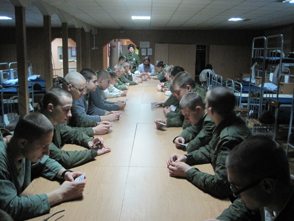 Беседа с новобранцами в в/ч №43556
