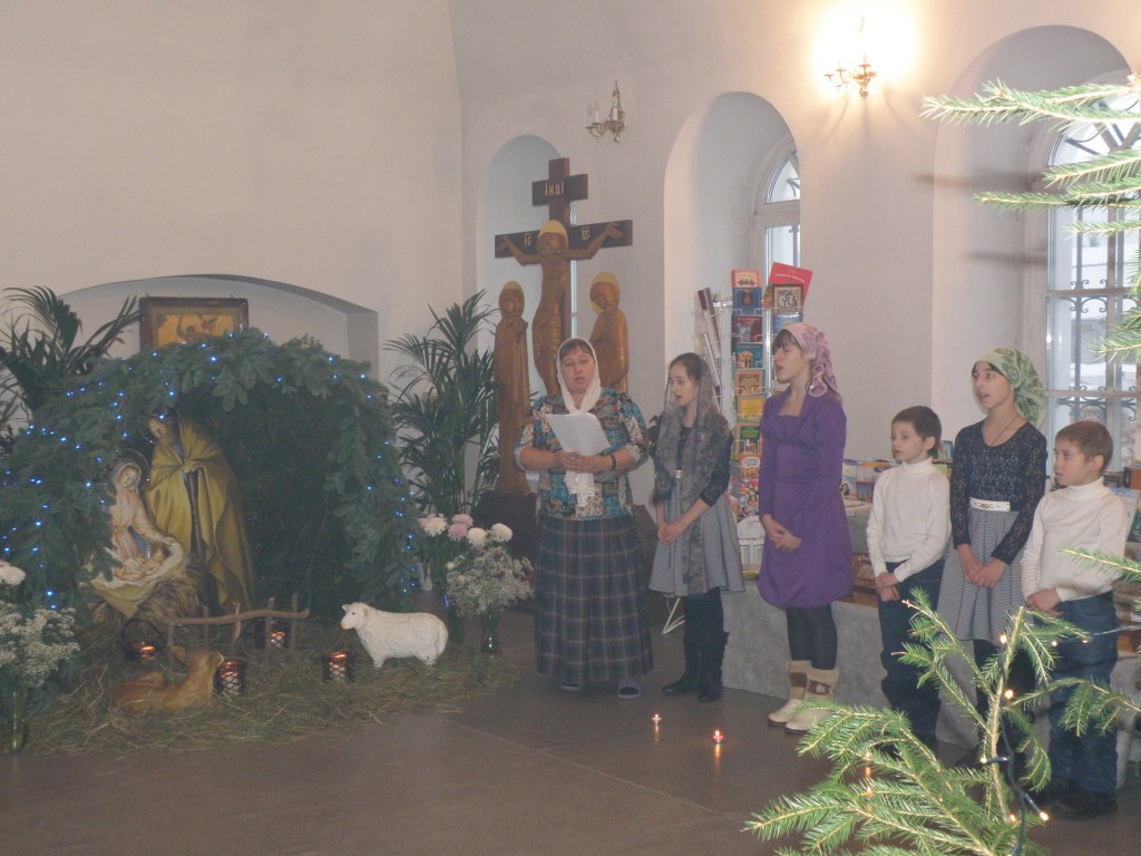 Рождественское выступление воскресной группы